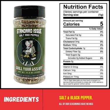 Standard Issue Salt & Pepper - The Pepper Pantry (Formerly Marie Sharp's)